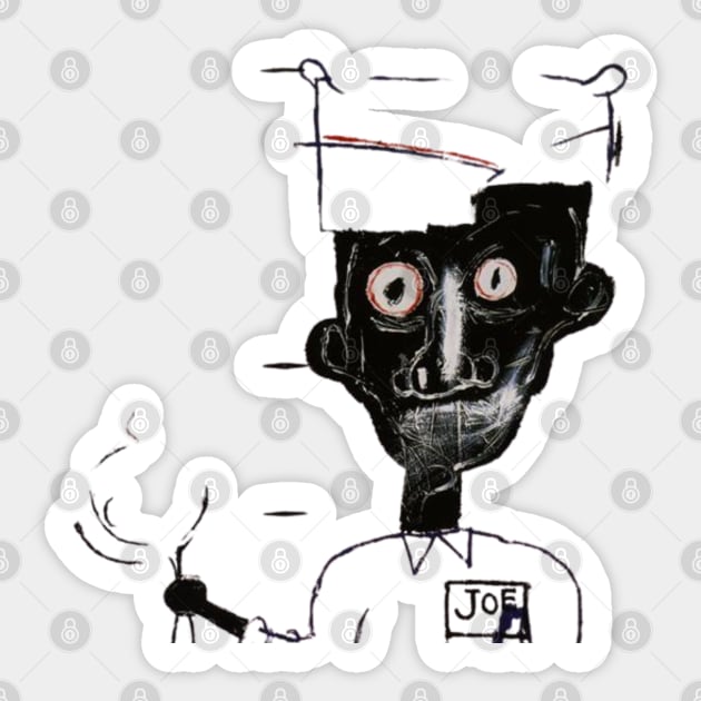 Basquiat Inspired Art Sticker by AbstractArt14